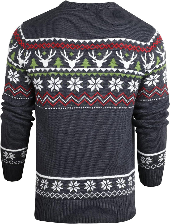 Danfiki Pullover Herren Herren Weihnachtspullover Sweater Christmas Pullover Rundhals Warme Strickpu