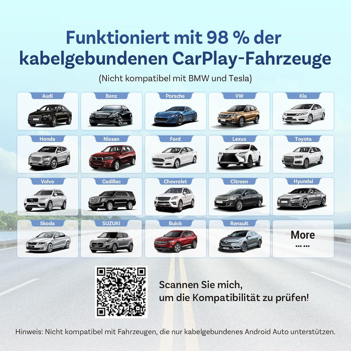 [Neues Modell 2026] OTTOCAST Wireless CarPlay & Android Auto-Adapter, 3-in-1 AI Box Play2Video Ultra