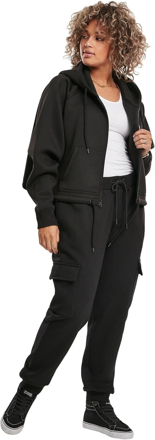 Urban Classics Damen Ladies Cargo Sweat Pants Freizeithose XS Schwarz, XS Schwarz
