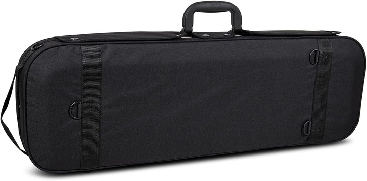 GEWA pure Violinkoffer 1/2 schwarz mit Notentasche und Rucksackriemen, 1/2