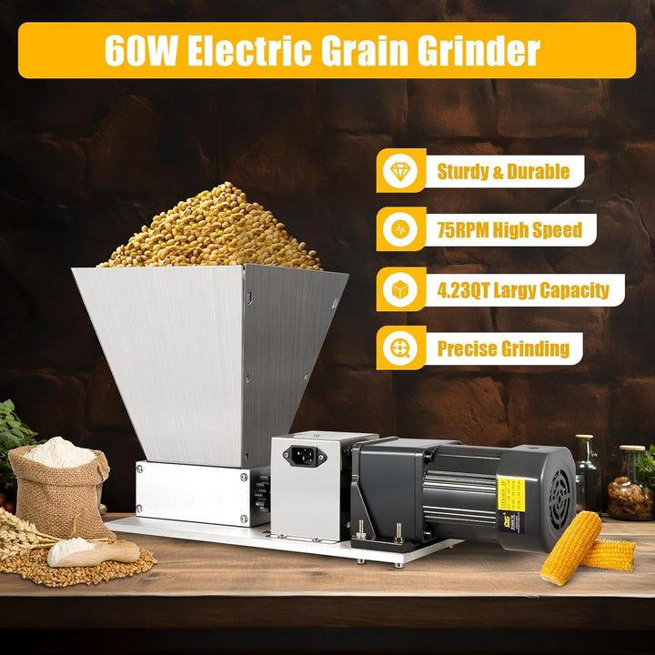 SchrotmüHle Elektrisch GetreidemüHle FuttermüHle MalzmüHle MaismüHle Kornquetsche Getreid WalzenmüHl