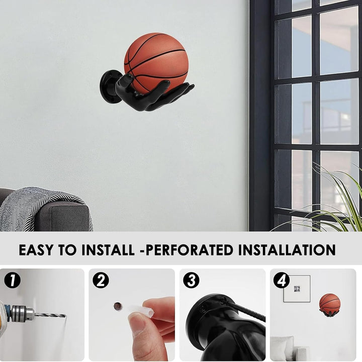 2 Stück palmenförmiger Basketball-Aufbewahrungsregale, kreative Aufbewahrungsregale für Basketbälle,