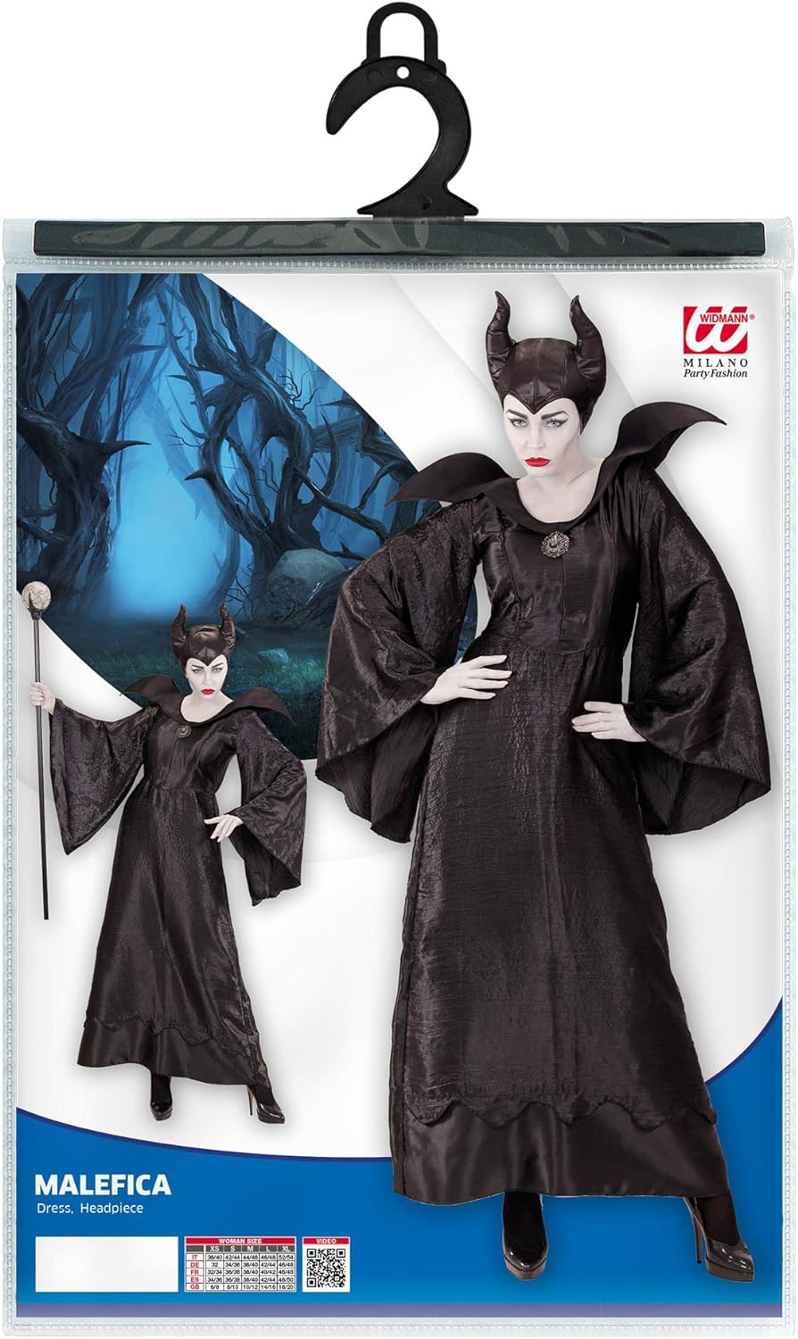 WIDMANN 03704 COSTUME MALEFICA XL NERO LUNGO #0370, XL