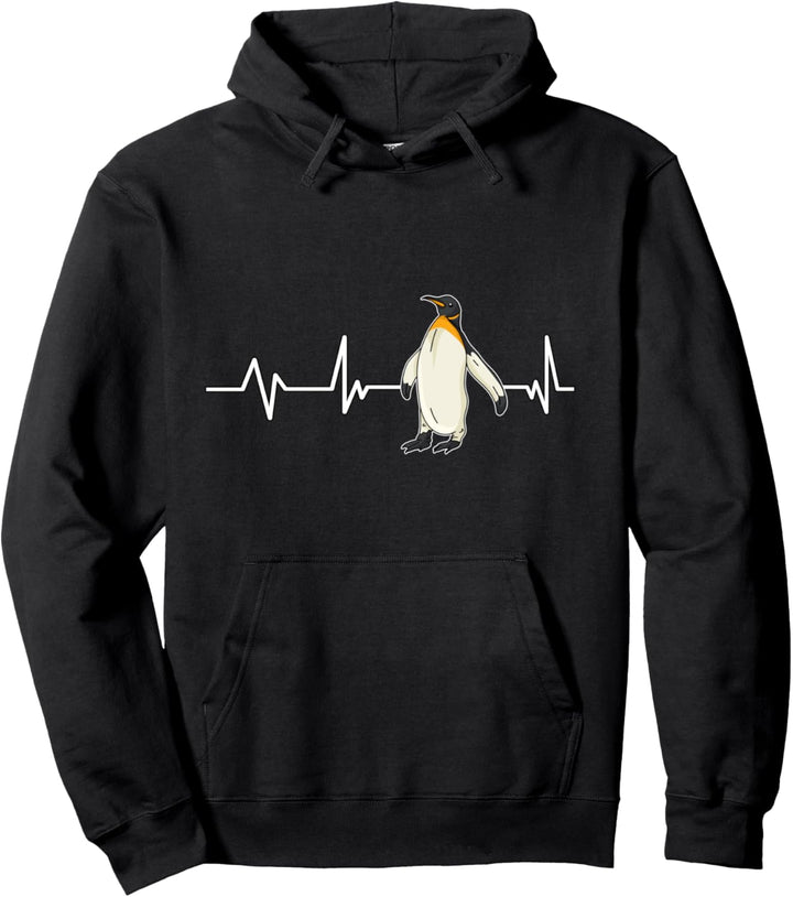 Pinguin Herzschlag Pinguin Geschenk Pinguin Pullover Hoodie