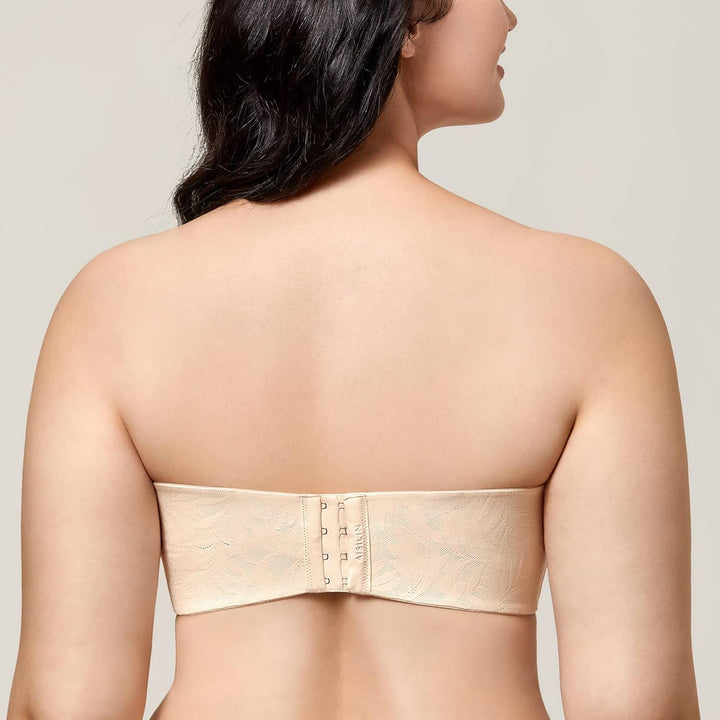 AISILIN Damen Trägerloser BH Grosse Grössen Minimizer Bandeau BH mit Bügel Spitze Multiway Ungefütte
