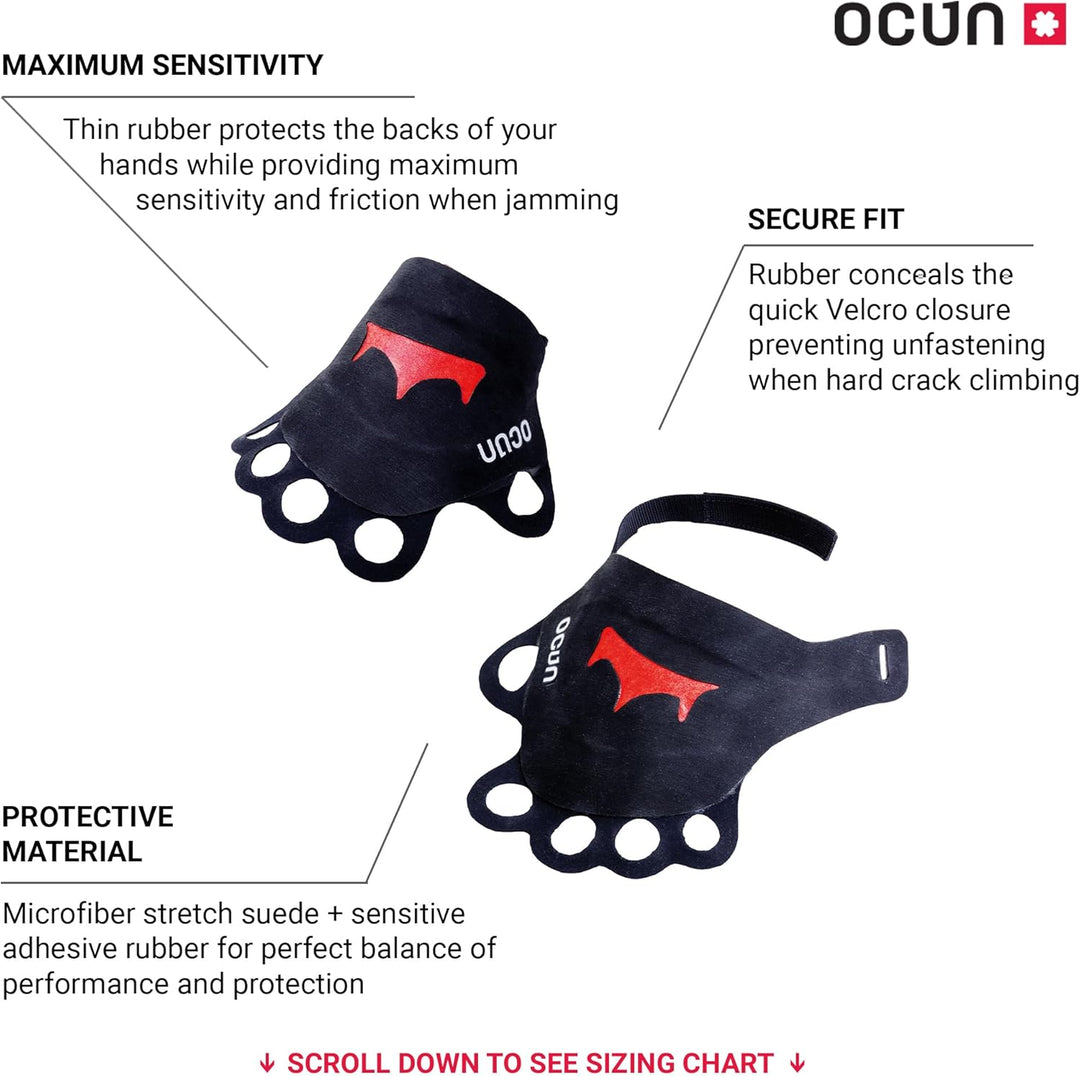 Ocun Crack Gloves Risskletterhandschuhe Klettern Big Wall Schwarz S, Schwarz S