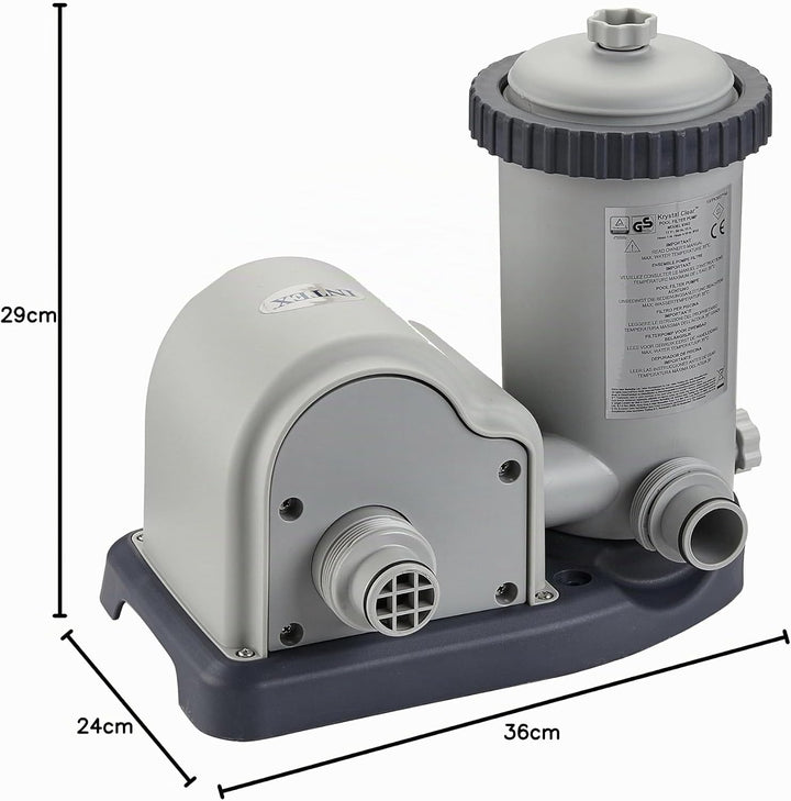 Intex 28636GS Krystal Clear Cartridge Filter Pump - Pool Kartuschenfilteranlage - 1500 L/H Single