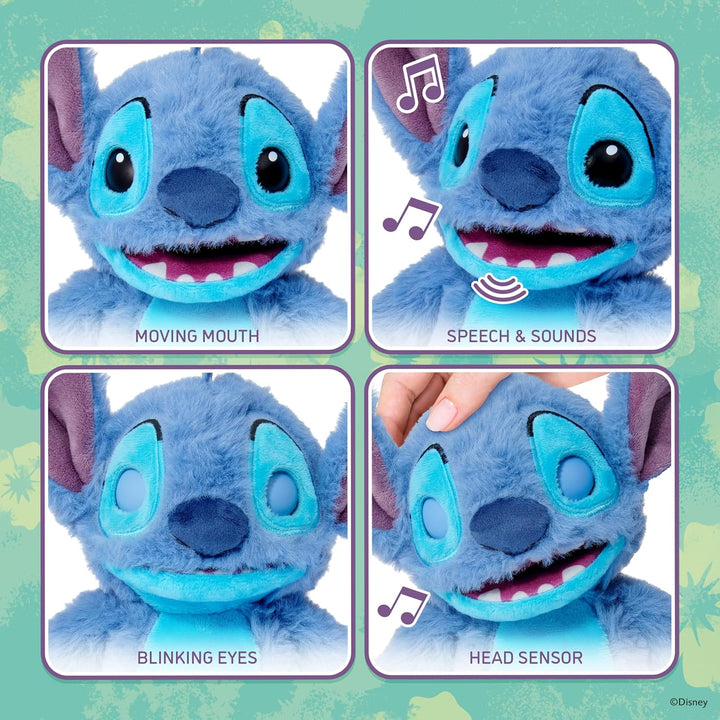 Wow! Stuff Disney Stitch Palm Puppetronic Feature Plüsch, interaktives Plüschtier, sprechendes Plüsc