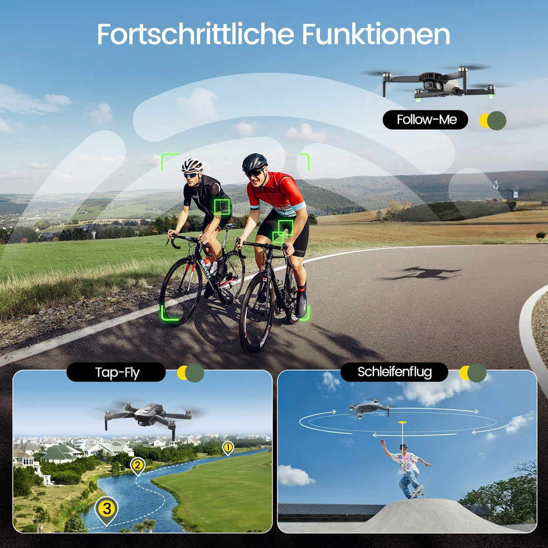 Holy Stone HS460 GPS Drohne mit Kamera 4K für Anfänger, 52 Min. Lange Flugzeit, Bürstenloser Motor,
