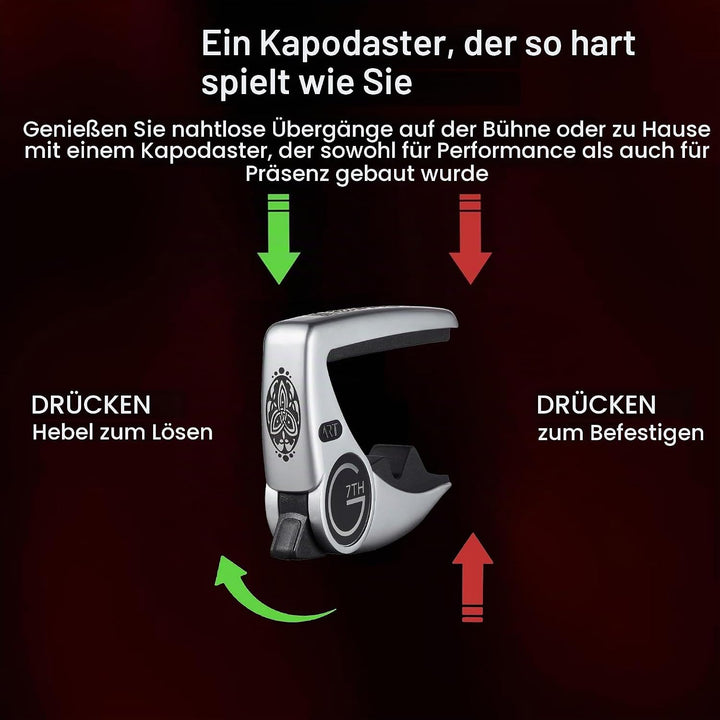 G7th 200-669 Performance-3 ART Capo Acoustic Celtic Silver Silber (keltische Gravur), Silber (keltis