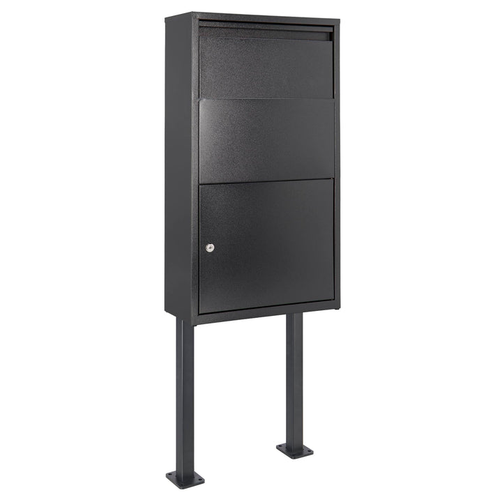 Haussmann Paketbriefkasten Box 391, XXL Breifkasten mit Ständer (Box + Ständer), Box + Ständer
