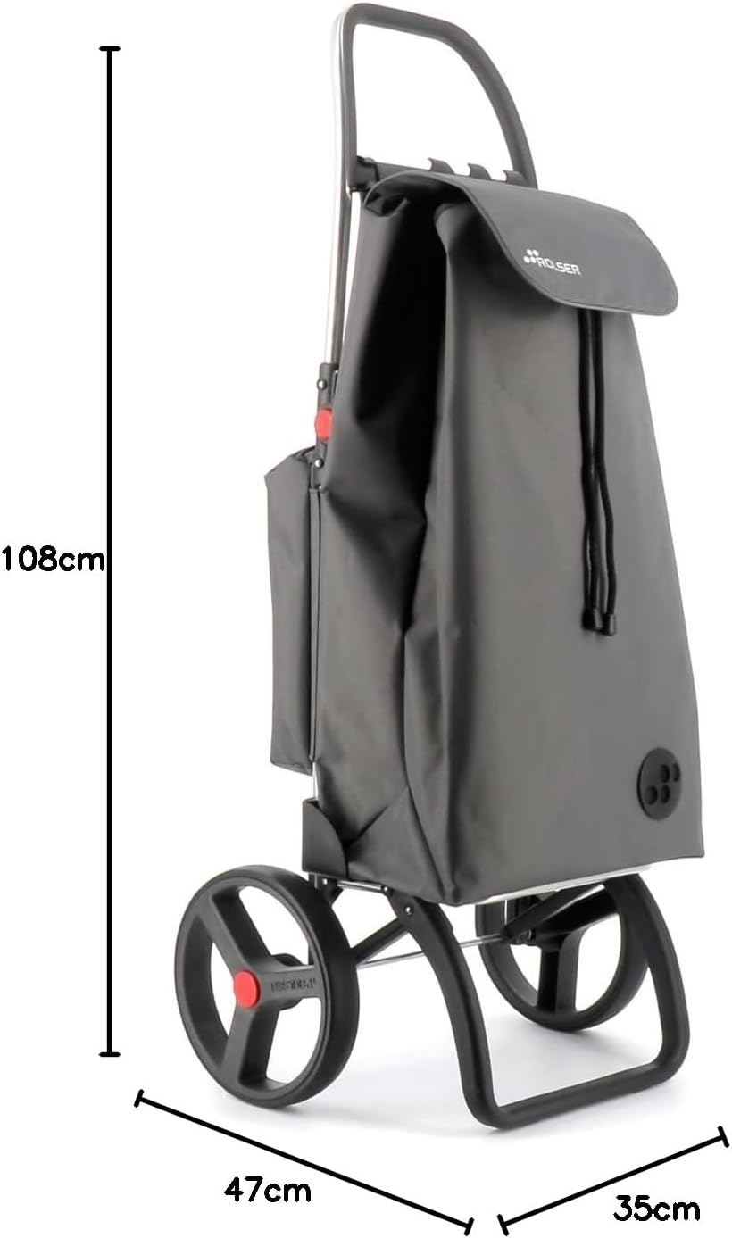 Klappbarer Einkaufstrolley Rolser I-Max Thermo Zen 2 grosse Räder - Marengo, Marengo