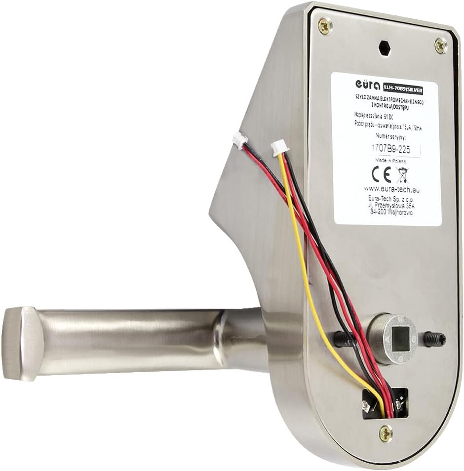 EURA ELH-70B9 Smartes Türschloss mit Griff, Codeschloss, RFID-Näherungsleser, universeller Riegelabs