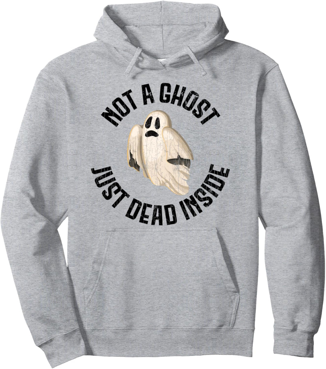 Halloween-Skelett-Grafik mit Aufschrift "Not A Ghost Just Dead Inside". Pullover Hoodie