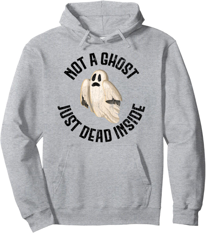 Halloween-Skelett-Grafik mit Aufschrift "Not A Ghost Just Dead Inside". Pullover Hoodie