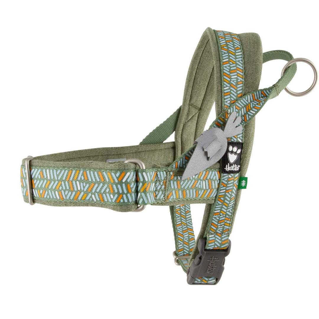 Hurtta Razzle-Dazzle H-Geschirr für Hunde, Gepolstert, 100% recyceltes Polyester, Grün 45-55 cm hedg