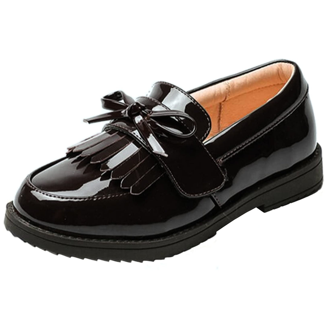 PPXID Mädchen Mokassins Slipper Prinzessin Ballerina Schule Halbschuhe 30 EU Schwarz B, 30 EU Schwar