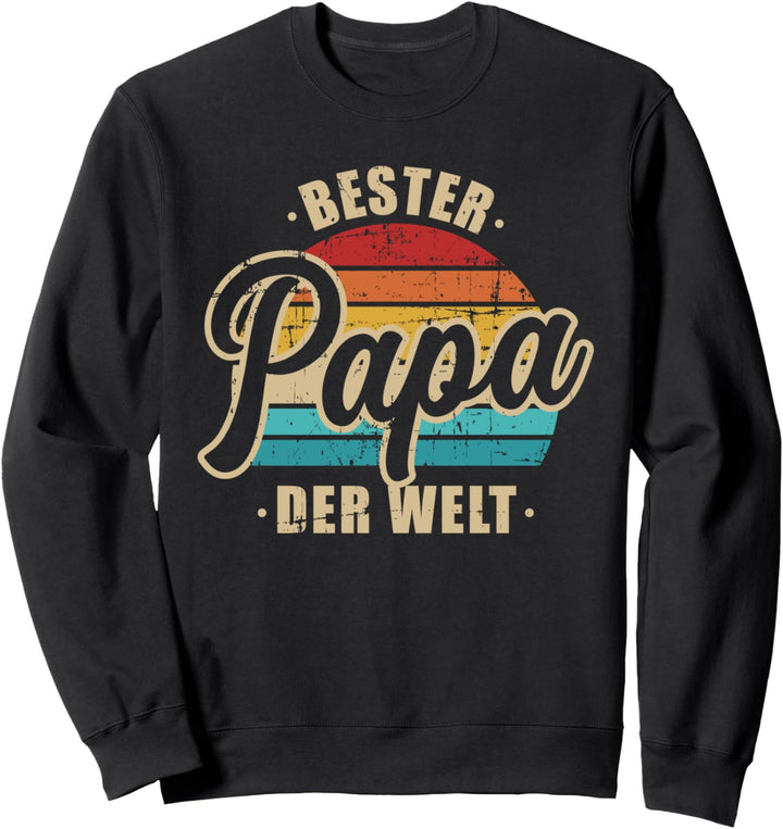 Bester Papa Vater der Welt vintage retro Geschenk Vatertag Sweatshirt