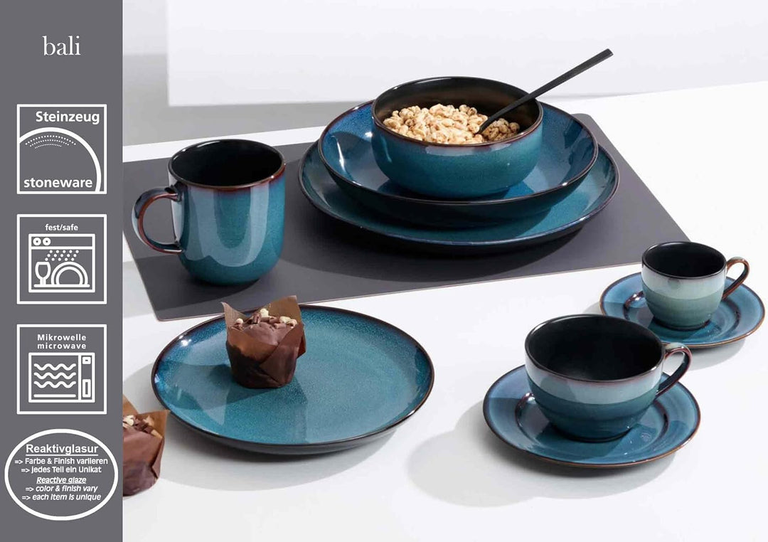 Ritzenhoff &amp; Breker Bali Müslischalen 6er Set, 14 cm, Runde Schalen mit Farbverläufen, Skandinavisch