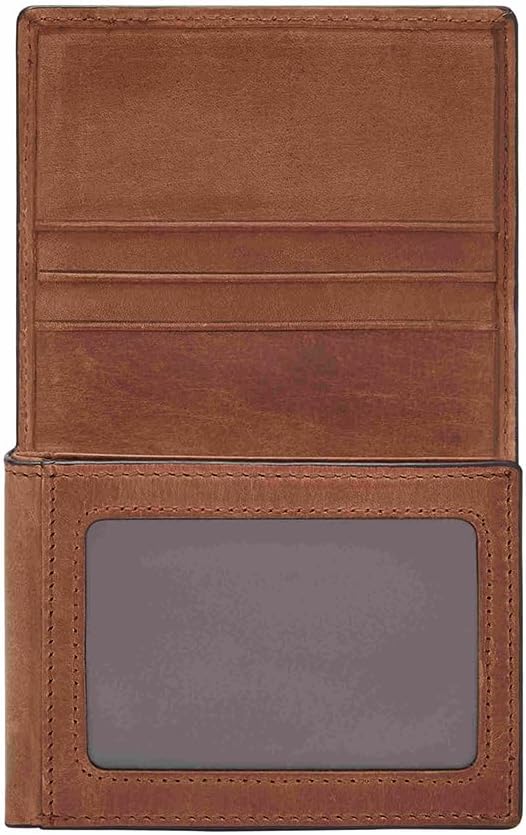 Fossil Brieftasche für Männer Derrick, 100% Leder Bifold braun 10,16 cm L x 1,9 cm B x 8,3 cm H ML37