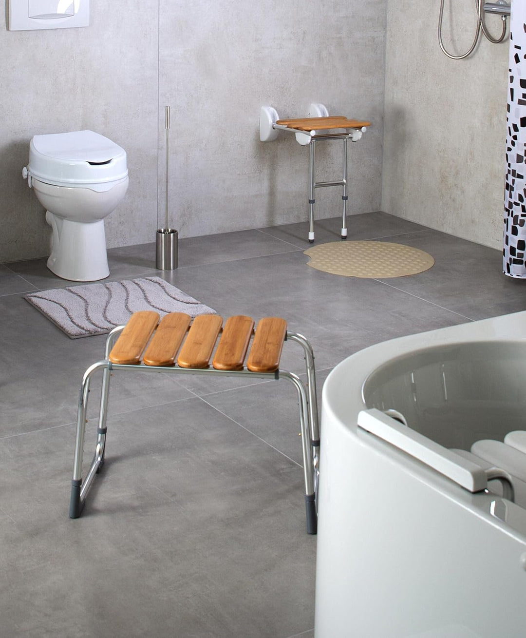 RIDDER Bad-Hocker Pro, höhenverstellbar Natur, Natur