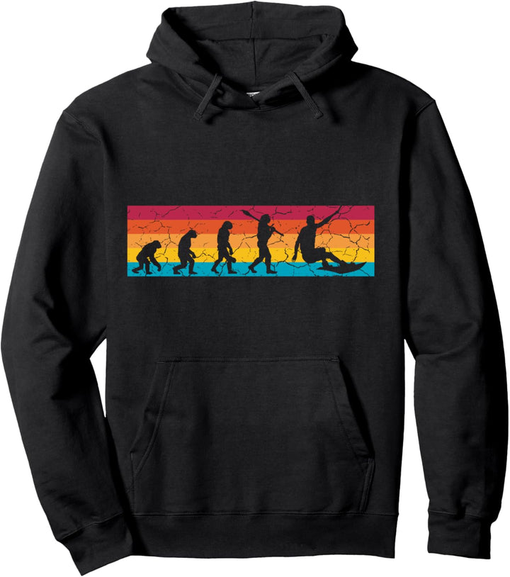 Retro Wakeboard Evolution Geschenk Wakeboarder Wakeboarding Pullover Hoodie