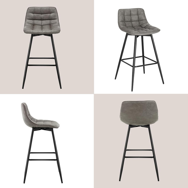WOLTU 4er Set Barhocker Barstuhl Hocker Tresenhocker Bistrohocker Design Stuhl Kunstleder Metall Dun