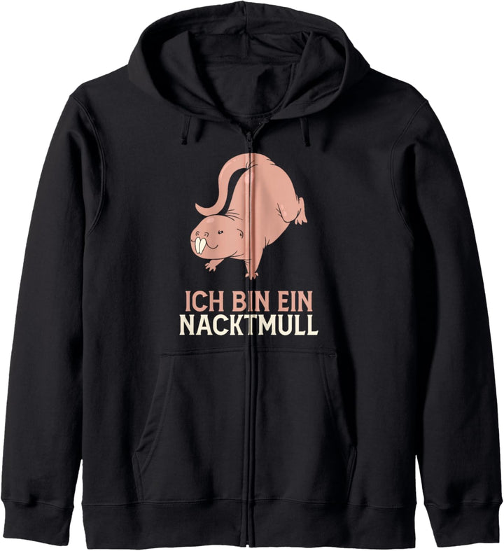 Nacktmull Ratte Nagetier Tier Ich bin ein Nacktmull Kostüm Kapuzenjacke