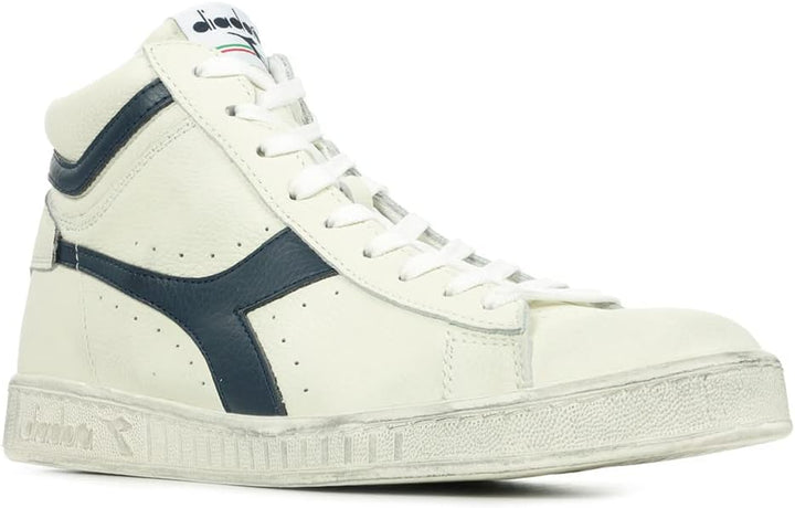 Diadora Unisex Game L High Waxed Hohe Sneaker, 36 EU Weiß Blau
