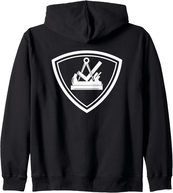 Tischler & Schreiner Emblem mit traditionellem Zunftzeichen Kapuzenjacke