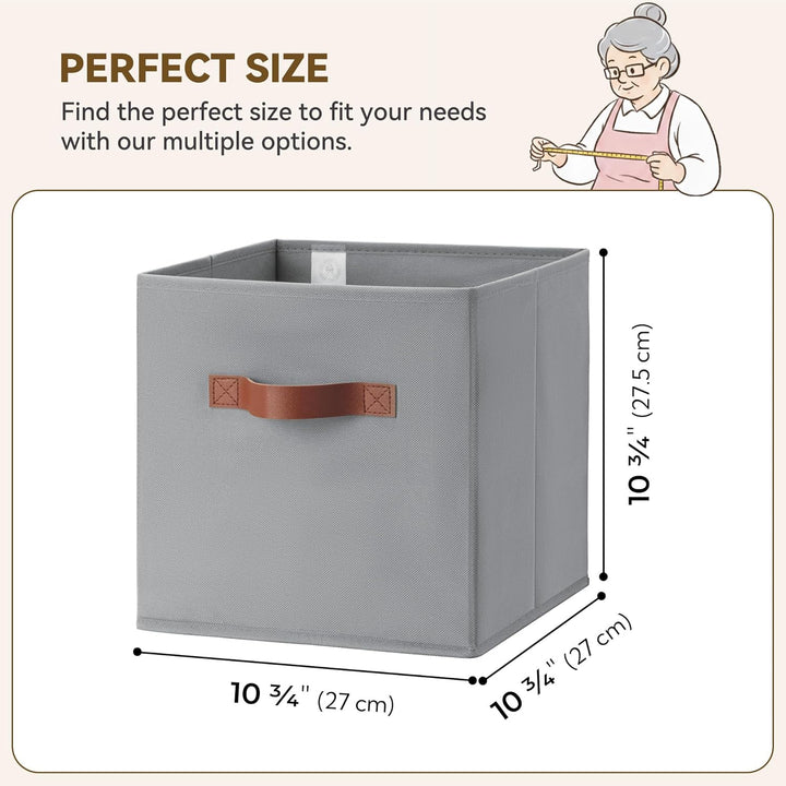 GRANNY SAYS Aufbewahrungswürfel Stoff, 6 Stück Aufbewahrungsboxen für Würfelregal, Regalkörbe 27 x 2