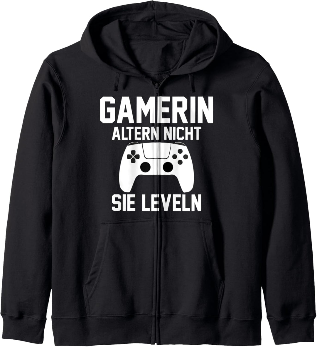 Gamerin altern nicht sie leveln Video Game Spieler Zockerin Kapuzenjacke
