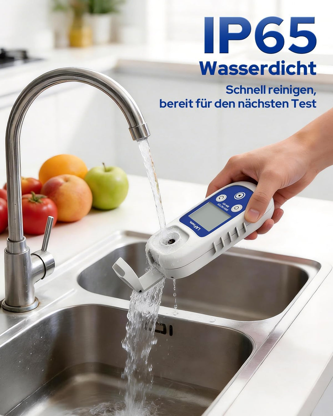 Digitales Refraktometer 0-55% ±0,2%, BM101 Brix Refraktometer mit ATC, IP65 Refraktometer Brix für S