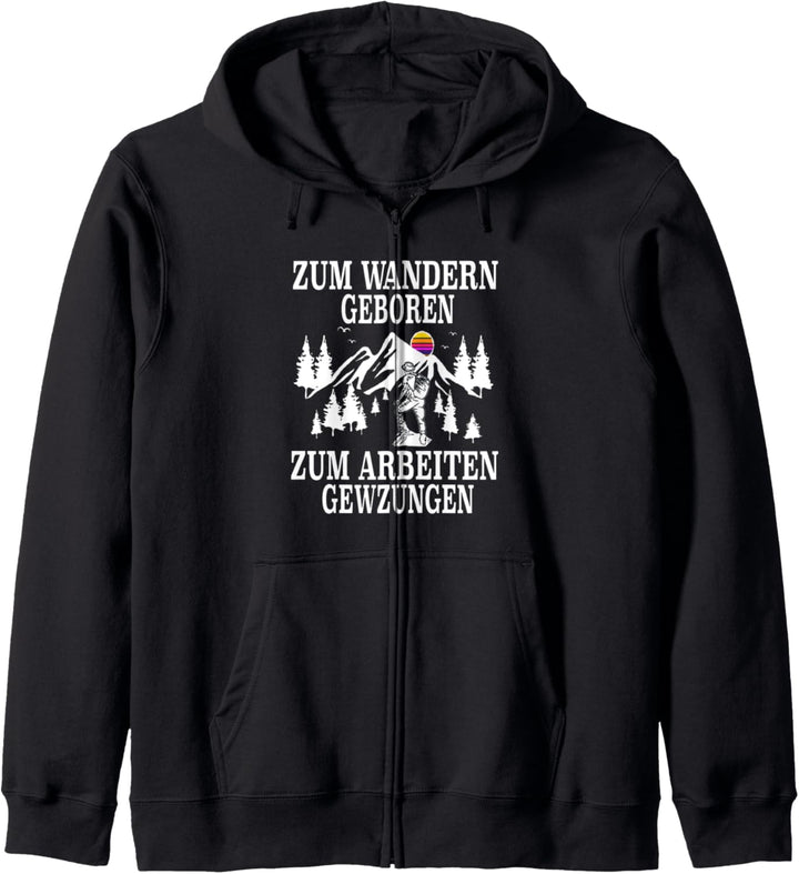 Wandern Spruch Bergsteigen Berge Motiv Klettern Geschenk Kapuzenjacke