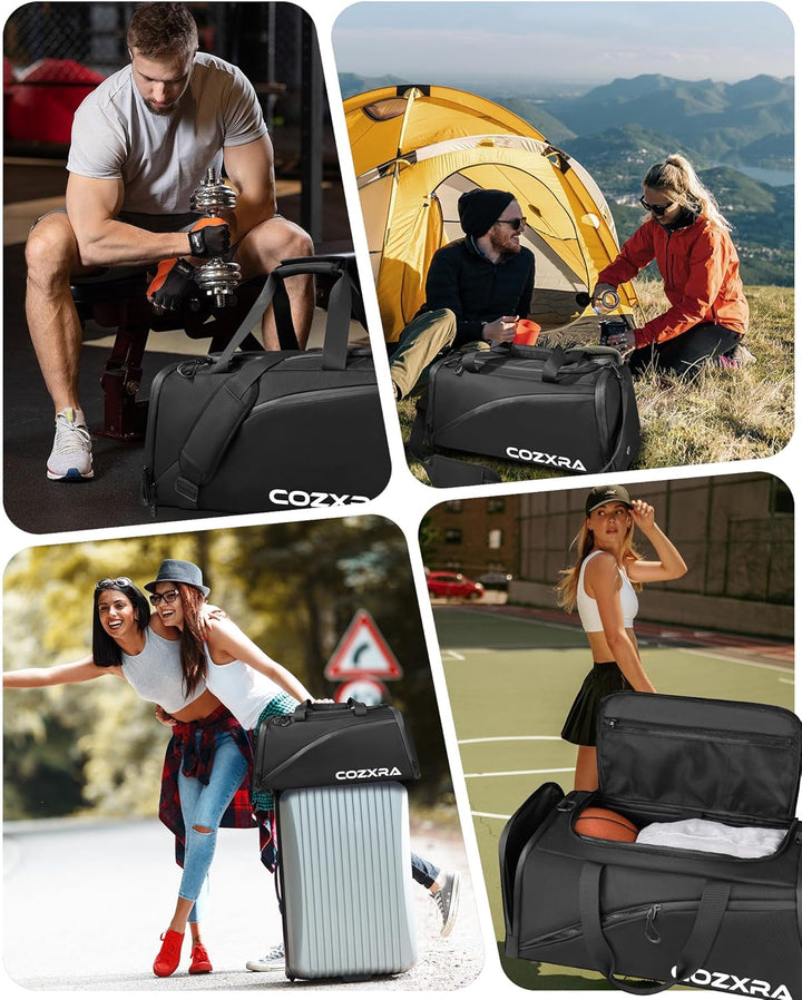 Sporttasche Reisetasche, 40L Sporttasche Herren mit 2 Nassfach und Schuhfach, Reisetasche für Damen