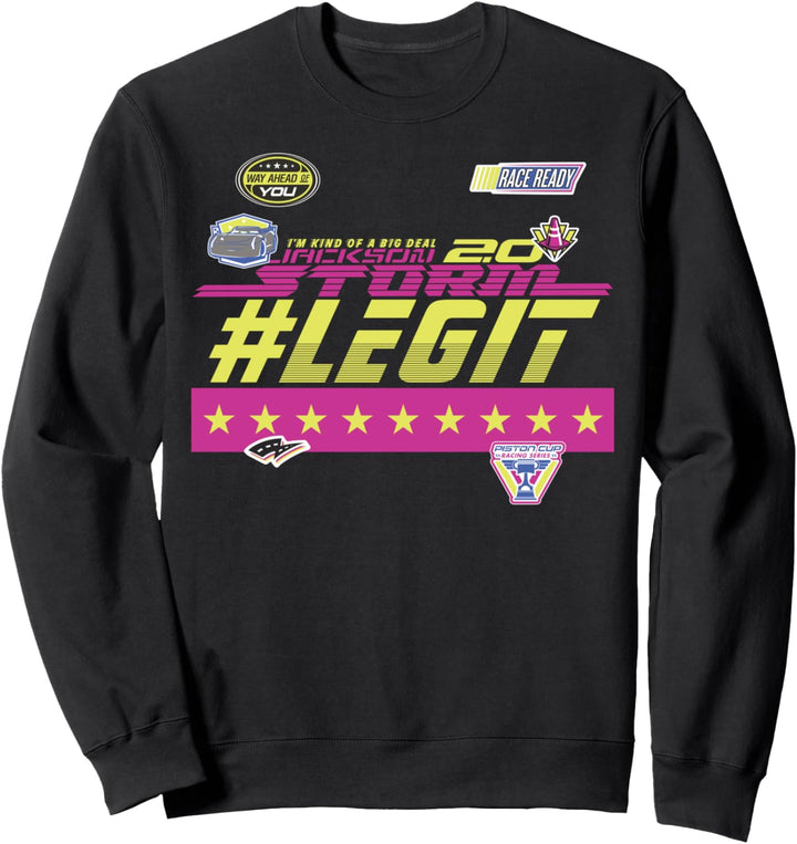 Disney Pixar Cars 3 Jackson Storm Hashtag Legit Text Sweatshirt