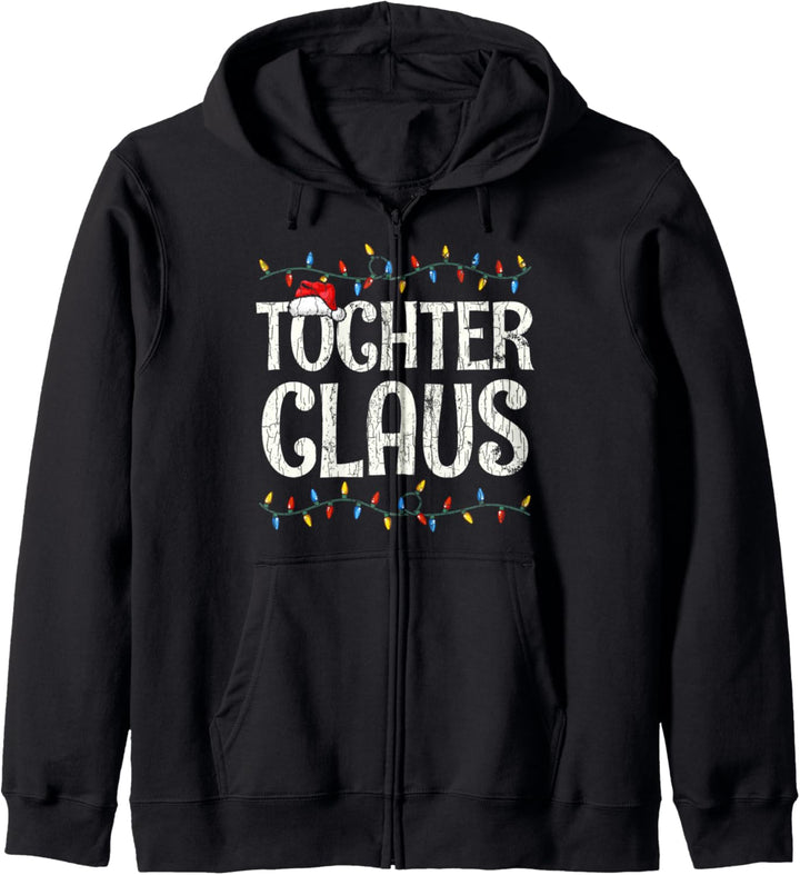 Tochter Claus Lustiges Weihnachts-Geschenk Familien Kapuzenjacke