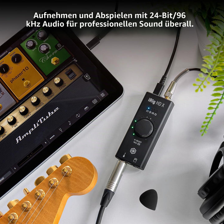 IK Multimedia iRig HD X Gitarren-Interface (Multi-Color LED Signalanzeige, integriertes Stimmgerät,