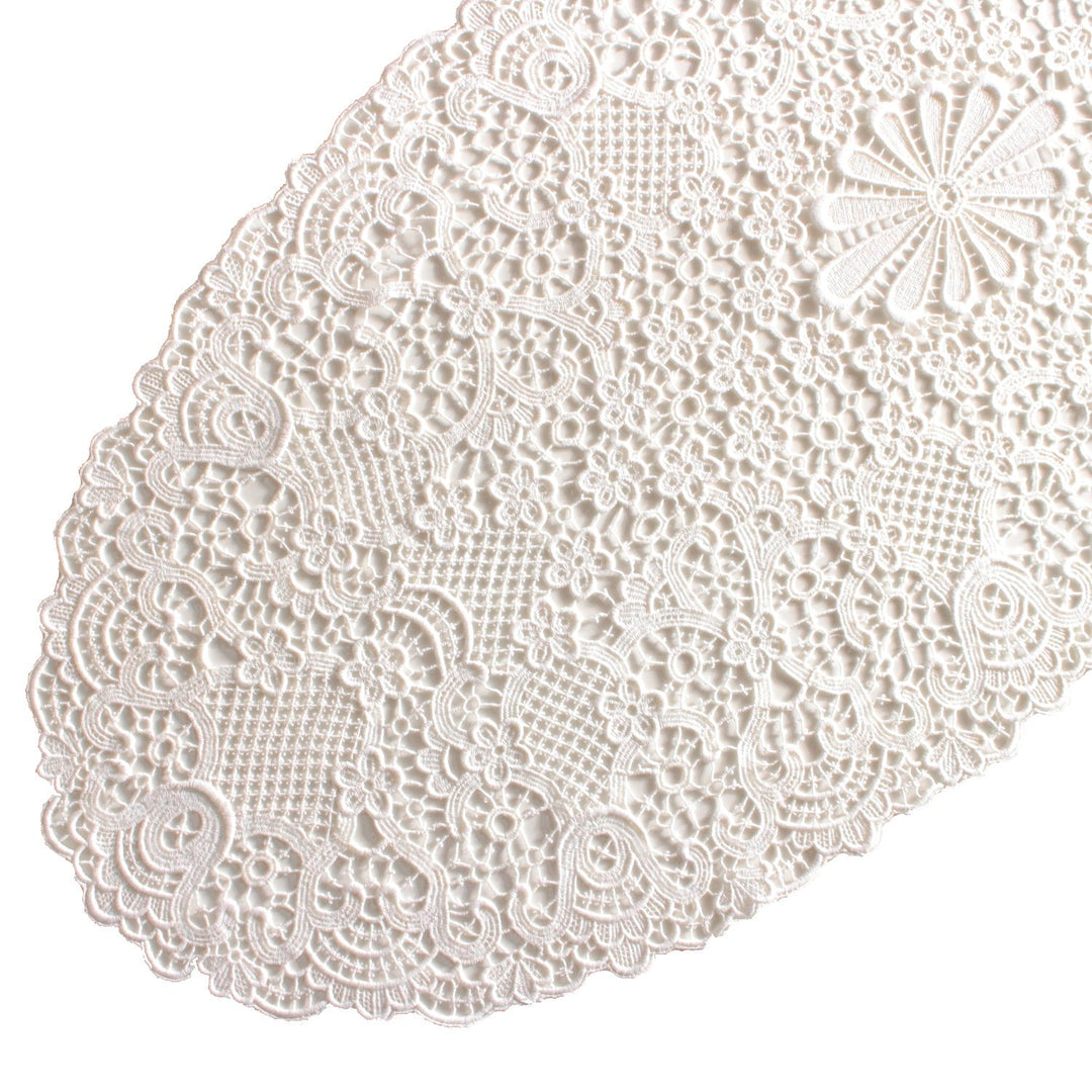 Plauener Spitze by Modespitze 2204_e_4090 Tischdecke Admeto, 40 x 90 cm oval, creme
