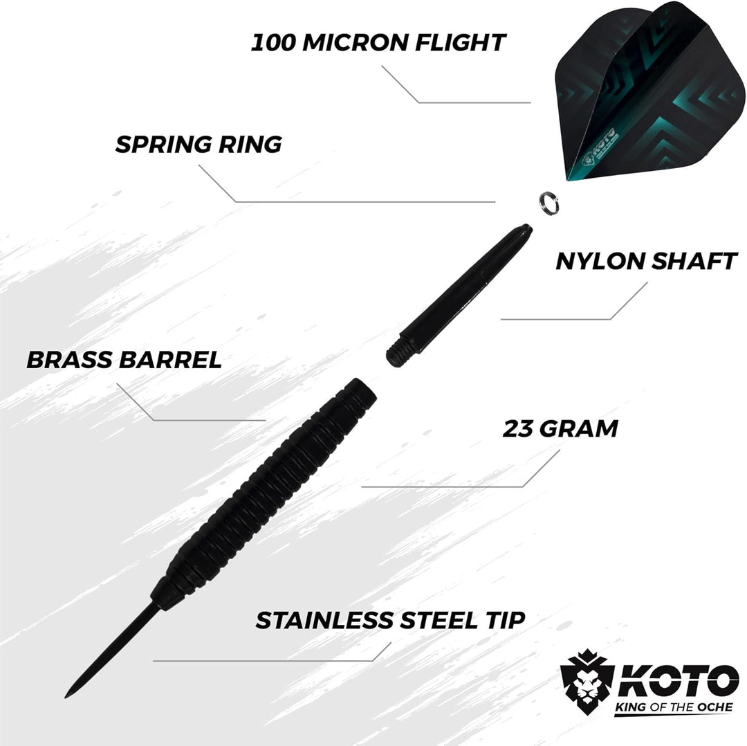 KOTO - King Pro + Surround + KOTO - Accessory Kit Steeltip 90 Stück, 2 Sets KOTO - Dartpfeile von 23