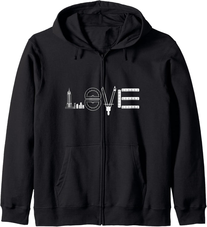 Love Architecture Tools Design | Cool Professional Architect Kapuzenjacke