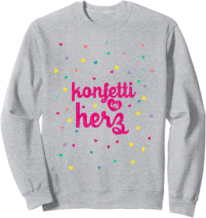 Konfetti Im Herz Karneval Fasching Buntes Kostüm Sweatshirt