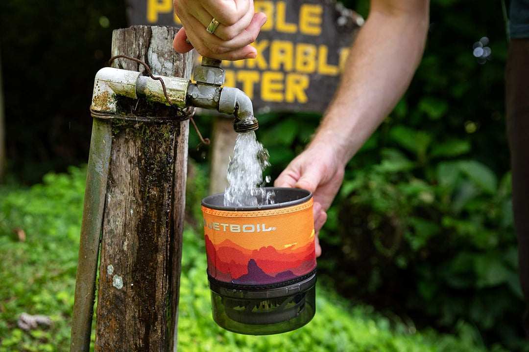 Jetboil MiniMo Camping- und Rucksackkochsystem mit einstellbarer Wärmekontrolle Sunset, Sunset