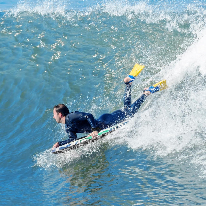 COSTWAY Bodyboard für Kinder, Surfbrett mit EPS-Kern, XPE-Deck, HDPE-Unterseite & Handgelenkschlaufe