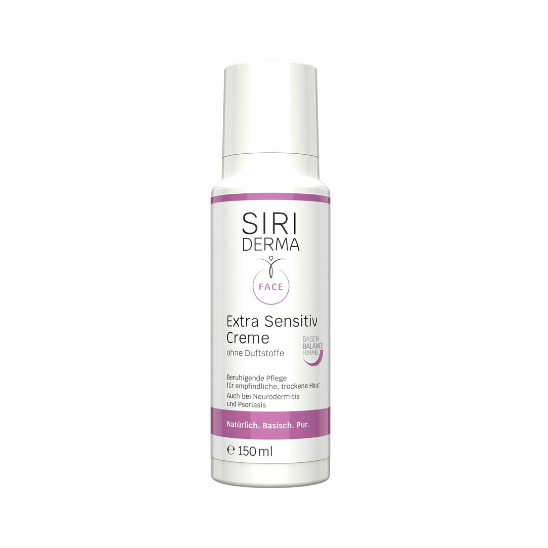 SIRIDERMA Extra Sensitiv Creme | 150 ml | Ohne Duftstoffe | Glättende Pflege für anspruchsvolle und
