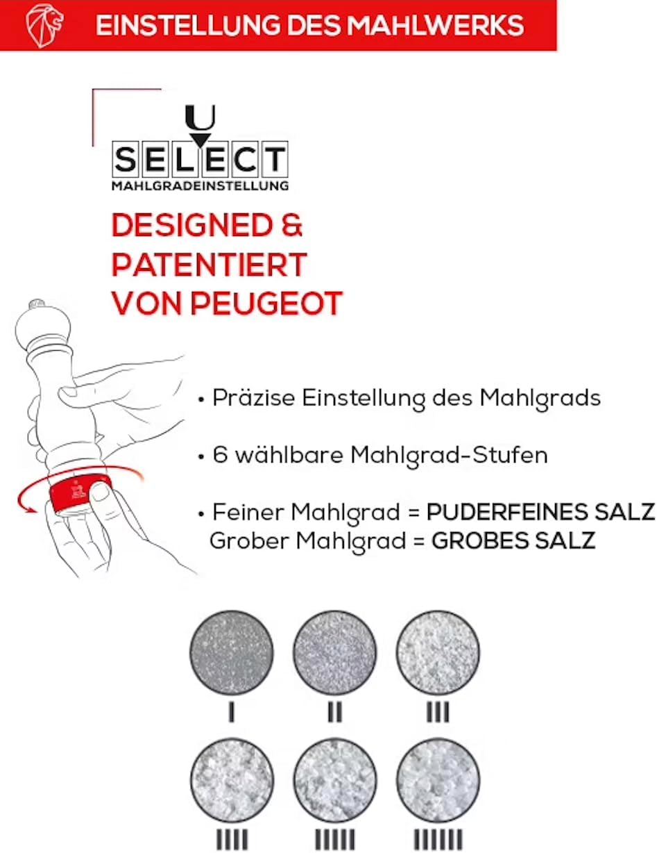 Duo, elektrisch, u´Select, 16 cm, Pfeffer- u. Salzmühle, schwarz Duo Pfeffermühle & Salzmühle - Schw