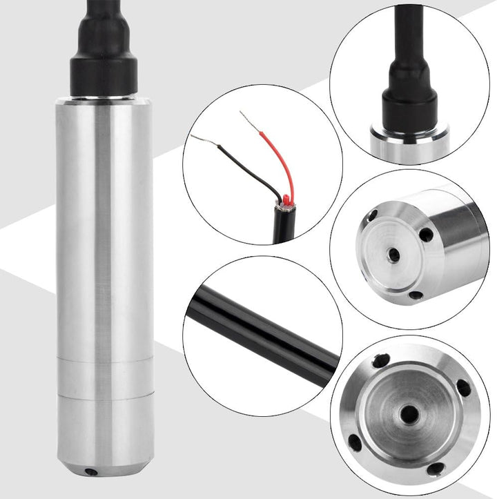 DC-24V 4-20mA Füllstandssensor Flüssiger Wasserspiegel Sensor Einwurf-Art Entdeckung von 0-5m