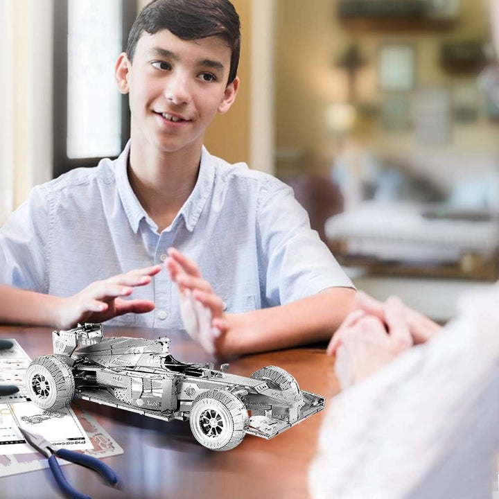 Piececool 3D Puzzle Metall, Formel-Rennen für Modellbausatz Erwachsene, 3D-Puzzles zu Bauen, BAU, Ba