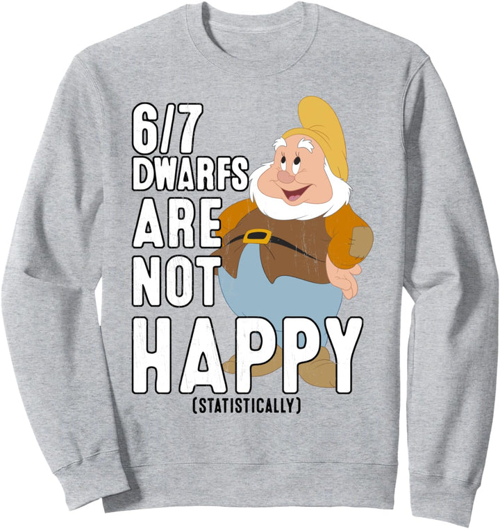 Disney Snow White Happy Dwarf Humor Sweatshirt