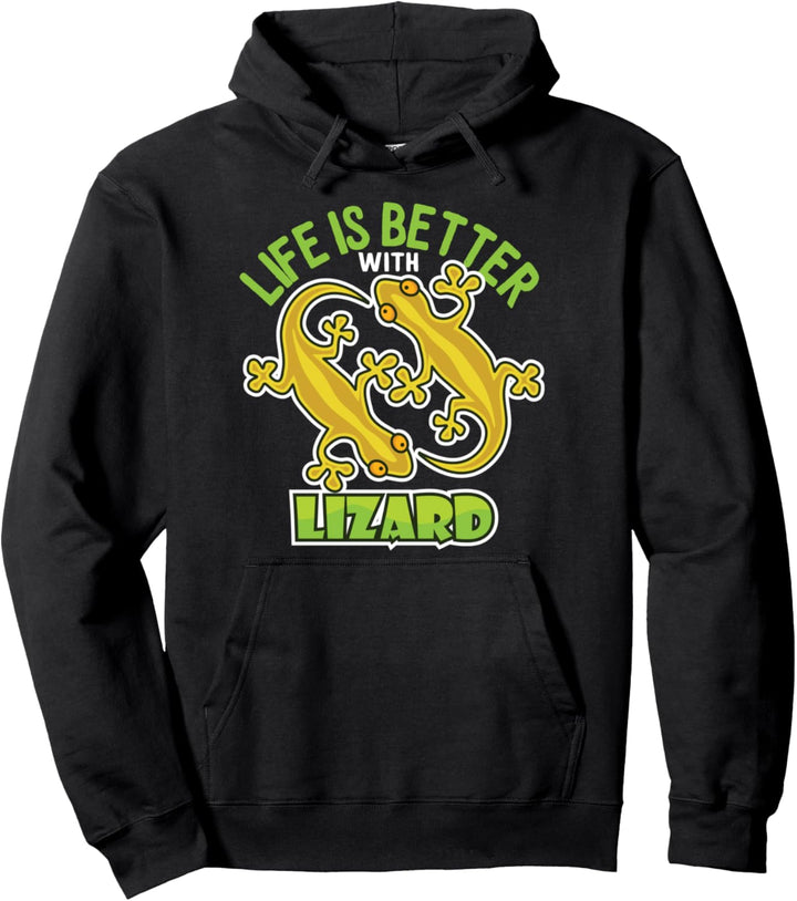Mit Lizard Gecko Reptiles Bearded Dragon ist das Leben Pullover Hoodie